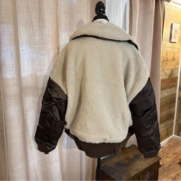 Alpha Industries Brown and Cream Bomber Jacket - Picture 8 of 15